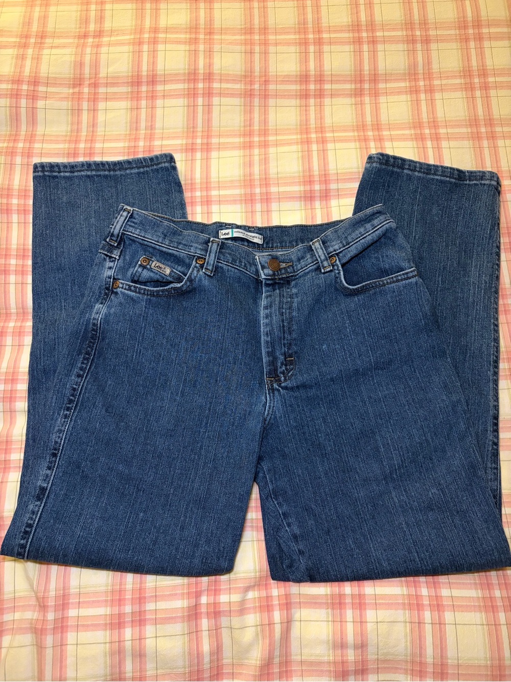 Lee Relaxed Straight Leg Jeans Medium Wash